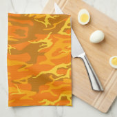 Serviette de cuisine orange Camo (Quart Plié)