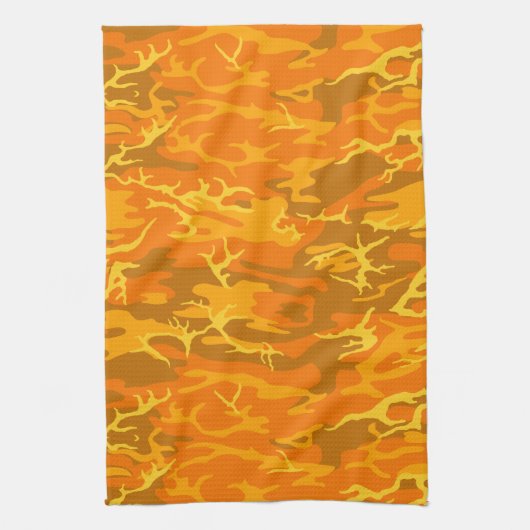 Serviette de cuisine orange Camo (Vertical)