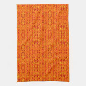 Serviette de cuisine orange colorée Aztek (Vertical)