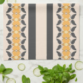 Serviette de cuisine orange et gris (Plié)
