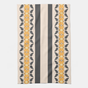 Serviette de cuisine orange et gris