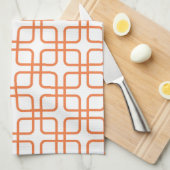 Serviette de cuisine \ orange géométriques de (Quart Plié)