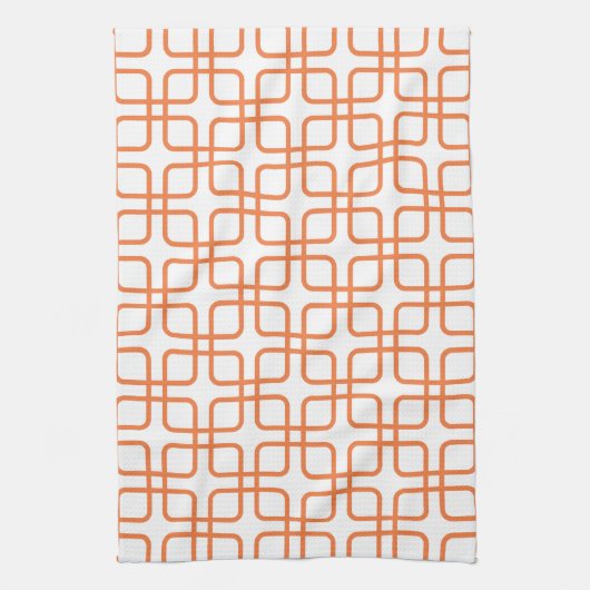Serviette de cuisine \ orange géométriques de (Vertical)