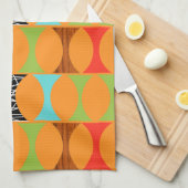 Serviette de cuisine orange moderne de motif de la (Quart Plié)