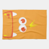Serviette de cuisine Orange Monster Face (Horizontal)