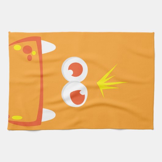 Serviette de cuisine Orange Monster Face (Horizontal)