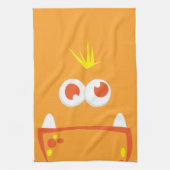 Serviette de cuisine Orange Monster Face (Vertical)