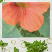 Serviette de cuisine orange Nasturtium (Plié)