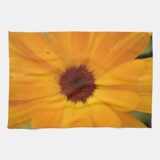 Serviette de cuisine Orange Rain Daisy (Horizontal)