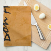 Serviette de cuisine orange toscane Bon Appetit (Quart Plié)
