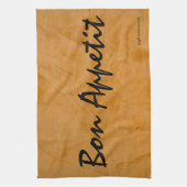 Serviette de cuisine orange toscane Bon Appetit (Vertical)