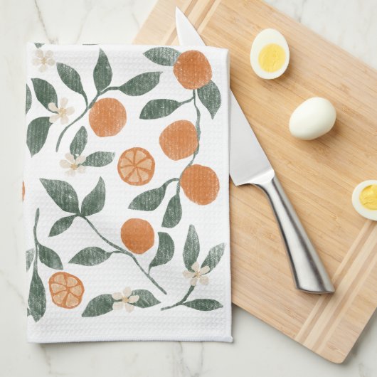 Serviette de cuisine Oranges (Quart Plié)