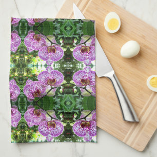 Serviette de cuisine Orchidées violettes