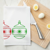 Serviette de cuisine - Ornements de Noël (Quart Plié)