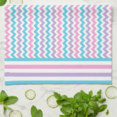 Serviette de cuisine ou de thé, Chevrons Multicolo (Plié)