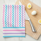 Serviette de cuisine ou de thé, Chevrons Multicolo (Quart Plié)