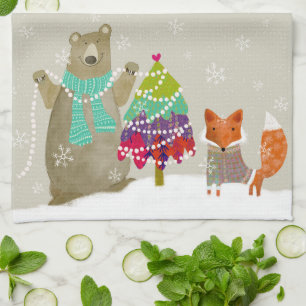 Serviette de cuisine Ours et Fox