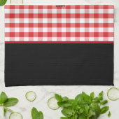 Serviette de cuisine-Ours Rouge Plaid (Plié)