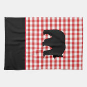 Serviette de cuisine-Ours Rouge Plaid (Horizontal)