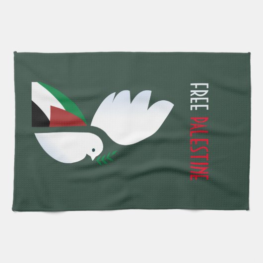 Serviette de cuisine Palestine libre - Solidarité (Horizontal)