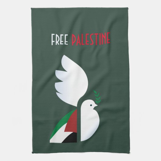 Serviette de cuisine Palestine libre - Solidarité (Vertical)
