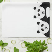 Serviette de cuisine Pandas (Plié)