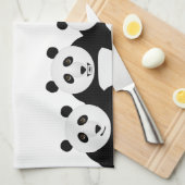 Serviette de cuisine Pandas (Quart Plié)