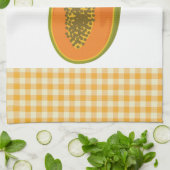 Serviette de cuisine Papaya Plaid (Plié)