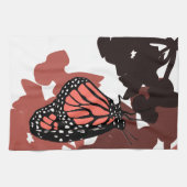 Serviette de cuisine - Papillon Monarque de couleu (Horizontal)