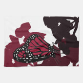 Serviette de cuisine - Papillon rouge monarque Jes (Horizontal)