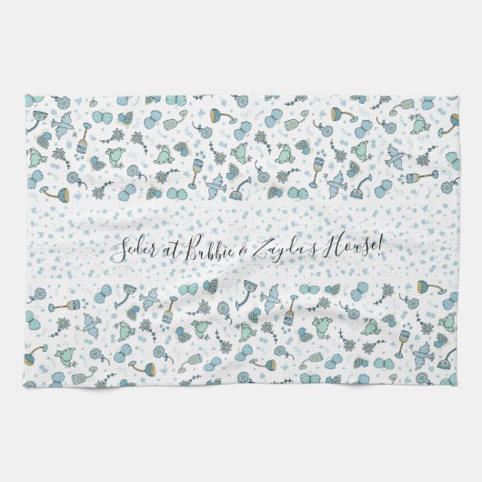 Serviette de cuisine Pâque Seder Whimsical Table (Horizontal)