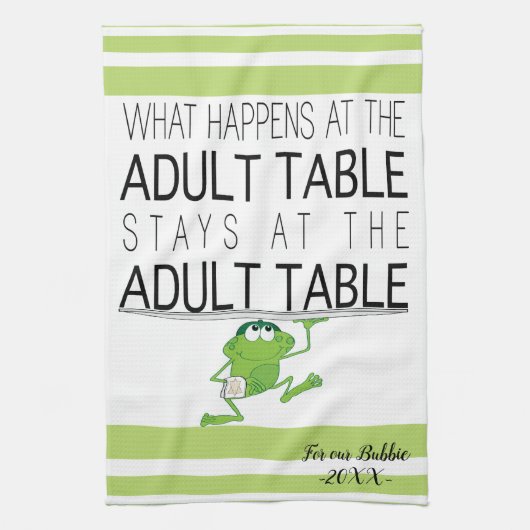 Serviette de cuisine "Pâque Table Adulte" (Vertical)