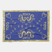 Serviette de cuisine "Pâques dorées" (Horizontal)