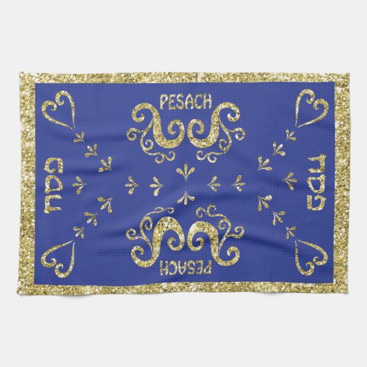 Serviette de cuisine "Pâques dorées" (Horizontal)