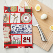 serviette de cuisine passée de noël (Quart Plié)