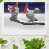 Serviette de cuisine passionnée de pélicans (Plié)