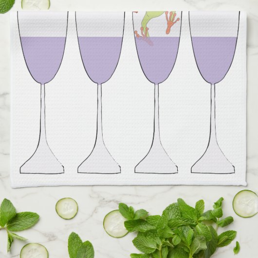 Serviette de cuisine "Passover le vin" (Plié)