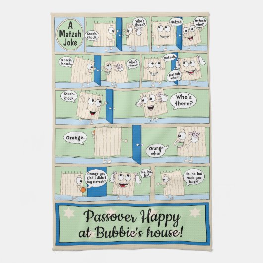 Serviette de cuisine "Passover Matzah Joke " (Vertical)