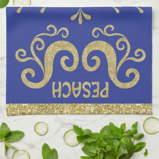 Serviette de cuisine "Passover Pesach Gold" (Plié)