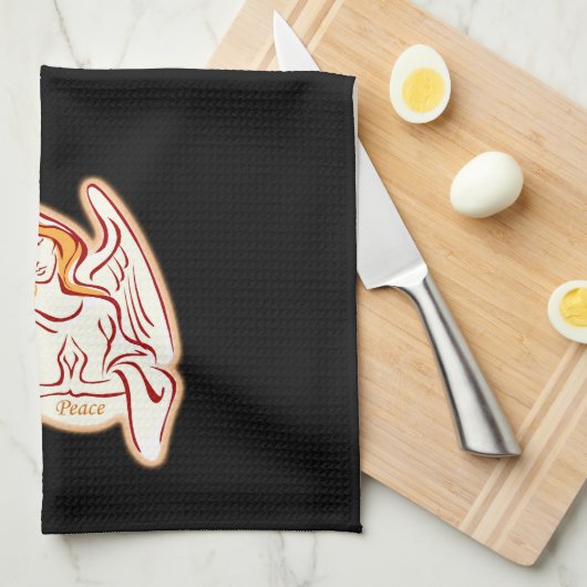 Serviette de cuisine Peace Angel (Quart Plié)