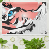 SERVIETTE DE CUISINE PEACH TIGER (Plié)
