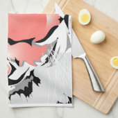 SERVIETTE DE CUISINE PEACH TIGER (Quart Plié)