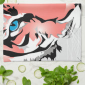 SERVIETTE DE CUISINE PEACH TIGER (Plié)