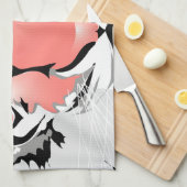 SERVIETTE DE CUISINE PEACH TIGER (Quart Plié)