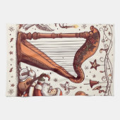 Serviette de cuisine Père Noël Harp de Noël (Horizontal)