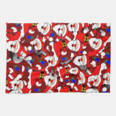 serviette de cuisine père Noël heureuse (Horizontal)