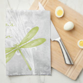 Serviette de cuisine personnalisée à libellule ver (Quart Plié)