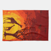 Serviette de cuisine personnalisée Africain Safari (Horizontal)