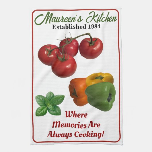 Serviette de cuisine personnalisée "Ajouter votre  (Vertical)