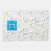 Serviette de cuisine personnalisée avec des points (Horizontal)